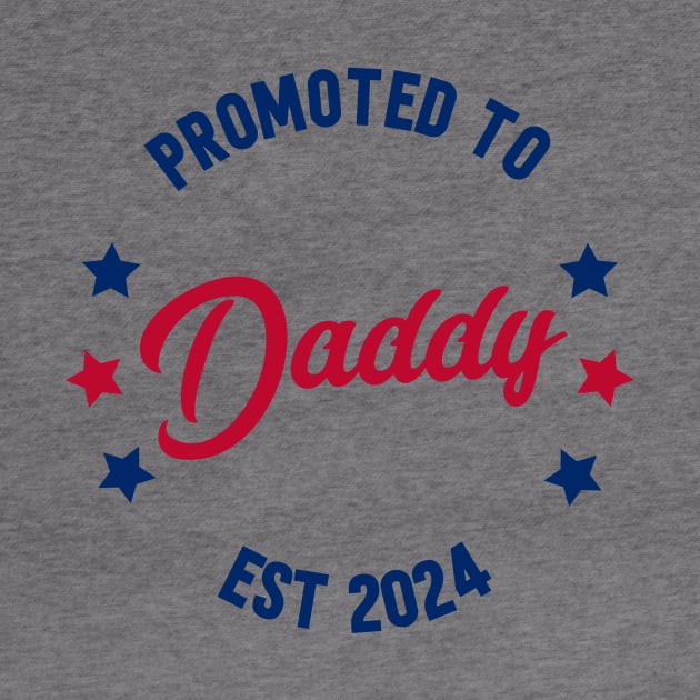 Promoted To Daddy Est. 2024 Shirt Baby Gift For New Daddy by SecuraArt